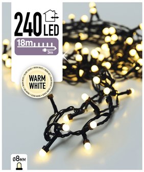 LED-verlichting bolletjes 240 LED's 18 meter warm wit