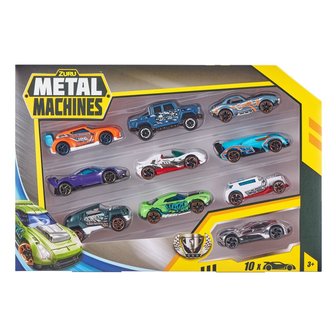 Zuru Metal Machines Die-Cast Auto&#039;s 10 Stuks Assorti