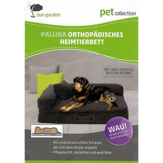 Sun Garden Pallina Orthopedisch Hondenkussen 80x60x25cm Antraciet/Grijs
