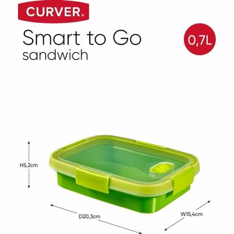 Curver Smart To Go Sandwich Box 0,7 L