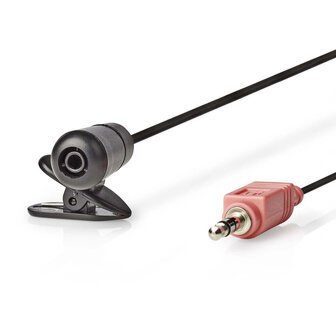 Nedis MICCJ100BK Bedrade Microfoon Clip-on 3,5 Mm Zwart