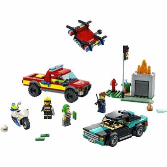 Lego City 60319 Brandweer en Politie Achtervolging