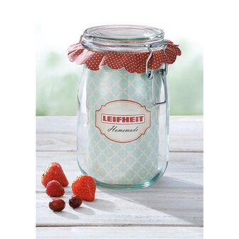 Leifheit 3193 Weckpot met Beugelsluiting 1140 ml Glas/RVS