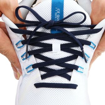 Elastische Platte Schoenveters Sneakers 100cm - Marineblauw