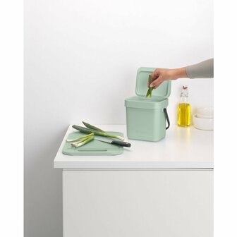 Brabantia Sort &amp; Go Afvalemmer 6L Jade Groen