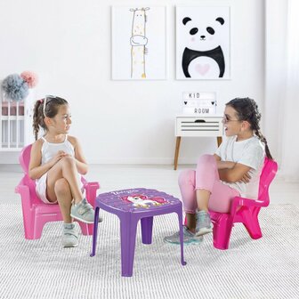 Dolu Unicorn Roze Tafel met Stoeltjes