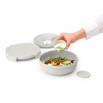 Brabantia Make &amp; Take Salade Lunchkom 1.3L Lichtgrijs