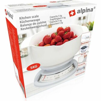 Alpina Analoge Keukenweegschaal 5 KG