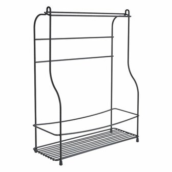 Metaltex Keukenrek 33x42x12 cm Zwart/Metaal