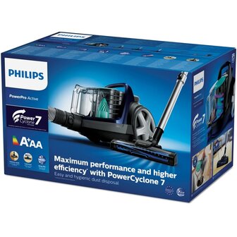 Philips FC9556/09 PowerPro Active Stofzuiger Zonder Zak 650W 1.5L Blauw