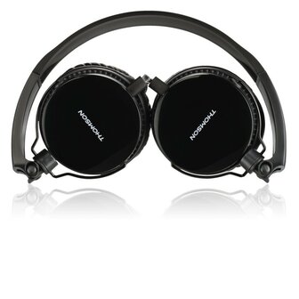 Thomson HED2207BK Koptelefoon On-ear Microfoon Vouwbaar Platte Kabel Zwart