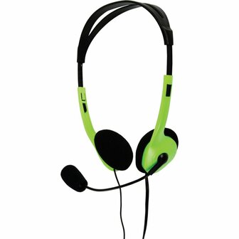 BasicXL BXL-HEADSET1 Stereo Headset Groen/Zwart