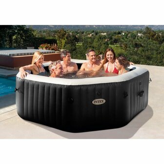 Intex 28462NL PureSpa Jet &amp; Bubble DeLuxe Jacuzzi 6-Persoons Set met Zoutwatersysteem 218/168x71cm