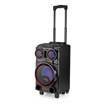 Nedis SPPT800BK Bluetooth&reg; Party Speaker Maximale Batterijduur: 6.5 Uur 120 W Handgreep Feestverlichting Equalizer Zwart