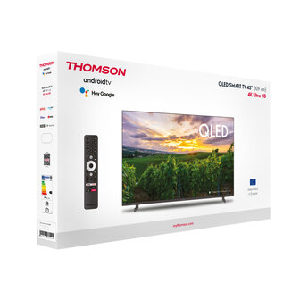 Thomson 43QA2S13 QLED 4K UHD Smart Android TV 43 Inch Zwart