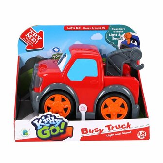 Kiddygo Busy Truck + Licht en Geluid Rood