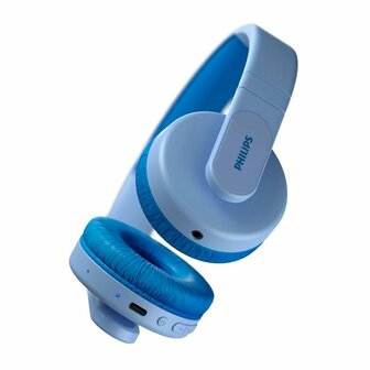 Philips TAK4206BL/00 Draadloze On-Ear Koptelefoon voor Kinderen + LED-Licht Blauw