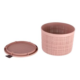 Curver Opbergmand Jute-Look Rond 2L Roze