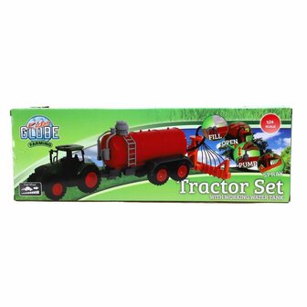 Kids Globe Farming Tractor met Giertank Groen/Rood