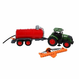 Kids Globe Farming Tractor met Giertank Groen/Rood