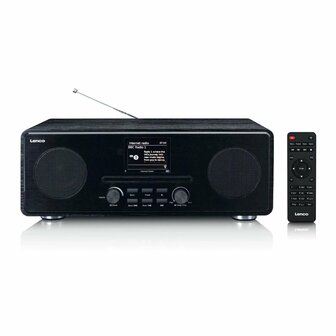 Lenco DIR-260BK DAB+ Internet Radio/CD-Speler Hout/Zwart