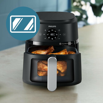 Philips NA221/00 Airfryer 4.2L 1500W Zwart/Zilver