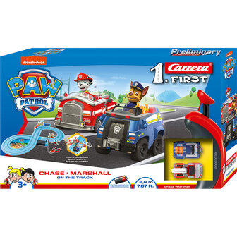 Carrera First Paw Patrol Racebaan + 2 Auto&#039;s en 2 Controllers 240 cm