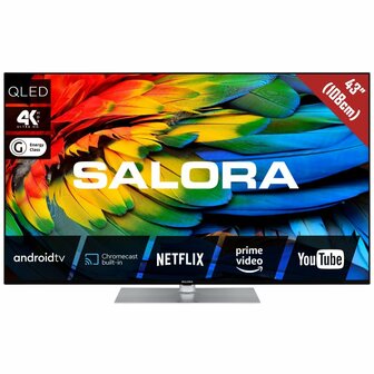 Salora 43QLED440A 4K Ultra HD TV 109.2 cm Zwart