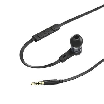 Hama Oordopjes Intense In-ear Microfoon Platte Kabel Zwart