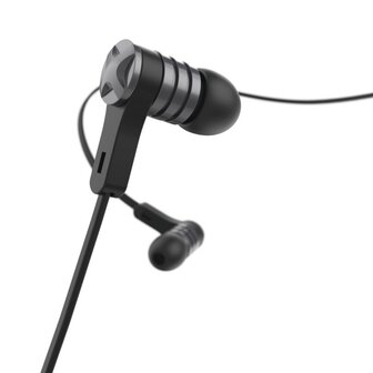 Hama Oordopjes Intense In-ear Microfoon Platte Kabel Zwart