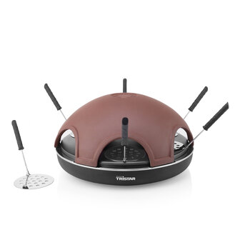 Tristar PZ-9156 Pizza Festa 6 Zwart/Terracotta