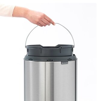 Brabantia Touch Bin Afvalemmer 30L Mat Staal