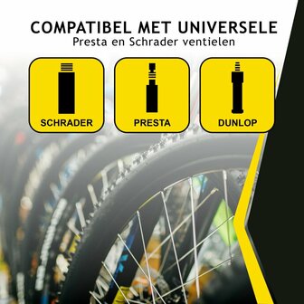 Dunlop Staande Fietspomp Pro Uitvoering Analoge Drukmeter Dubbele Ventielkop Zwart