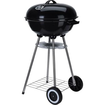 Kogelgrill Houtskoolbarbecue op Wielen 46 cm Zwart