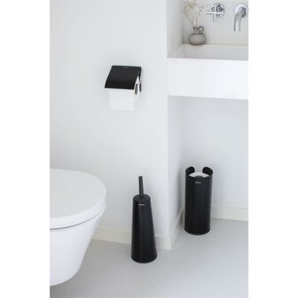 Brabantia Toiletrolhouder met Klep Mat Zwart