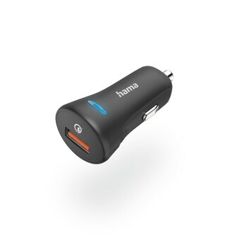 Hama Auto-snellader Qualcomm&reg; Quick Charge&trade; 3.0 USB-A 19,5 W Zwart