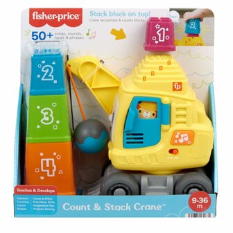 Fisher Price Tel- en Stapelkraan + Licht en Geluid