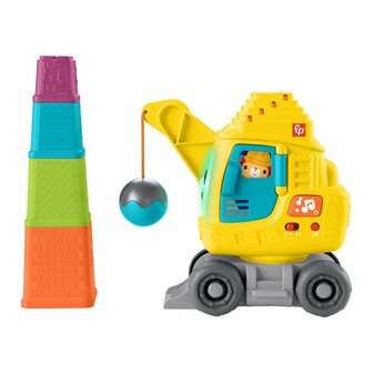 Fisher Price Tel- en Stapelkraan + Licht en Geluid