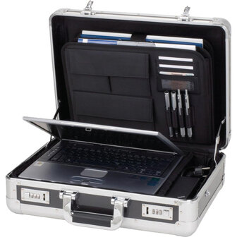 Alumaxx Laptop Koffer C-1 Aluminium Zilver-Carbonlook