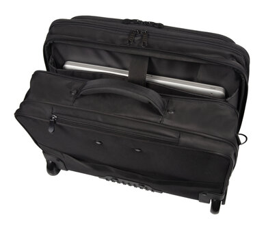 Juscha JU-46215 Laptoptrolley RPET Zwart 38x45x23cm Materiaal: Gerecycled PET