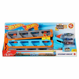 Hot Wheels Speedway Transportwagen + 3 Auto&#039;s