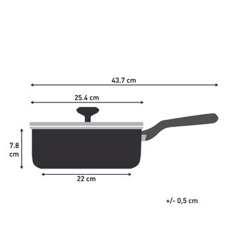 Tefal C47632 Change Black Keramische Hapjespan 24 cm Zwart