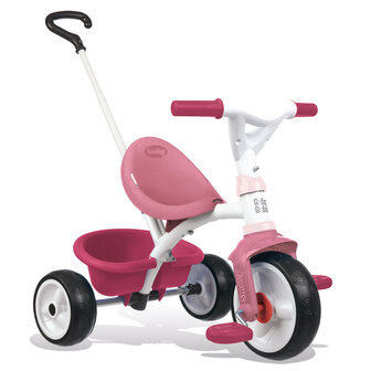 Smoby Baby Balade Driewieler met Fluisterbanden Roze/Wit