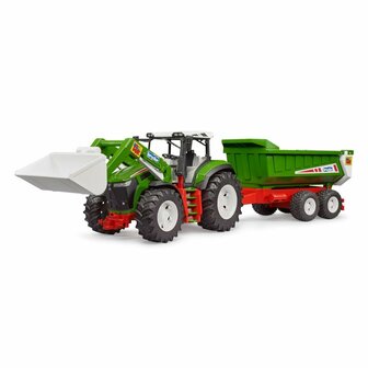 Bruder 03452 Roadmax Tractor met Frontlader + Dumptrailer