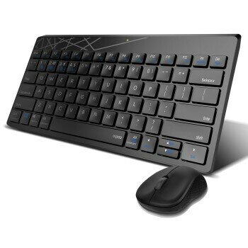 Rapoo Draadloze Combo Set Toestenbord En Muis Multi-mode 8000M Zwart QWERTY US