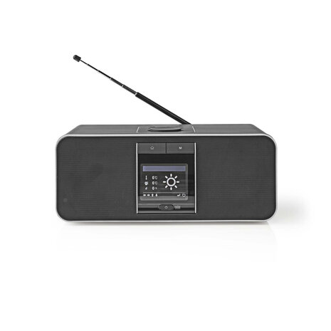 Nedis RDIN5005BK Internetradio 42 W Dab+ Fm Bluetooth® Afstandsbediening Zwart/zilver