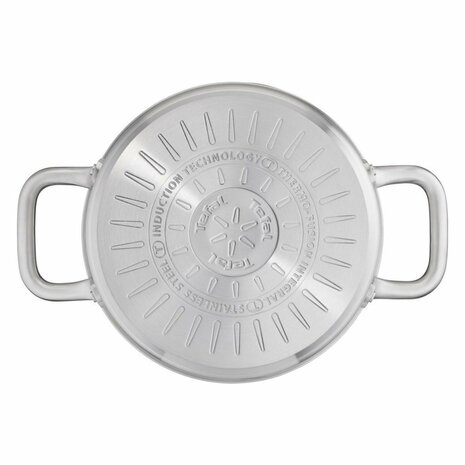 Tefal Virtuoso Kookpan + Glazen Deksel 24 cm Zilver