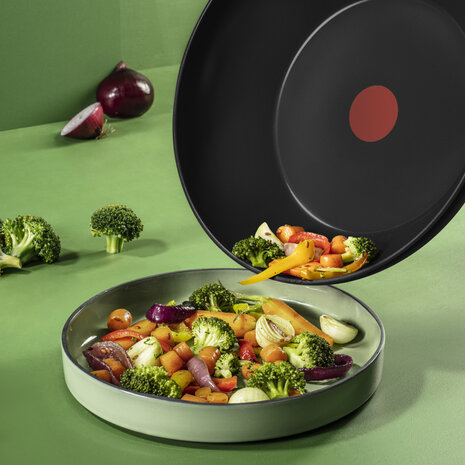 Tefal Renew Black Wokpan 28 cm Zwart