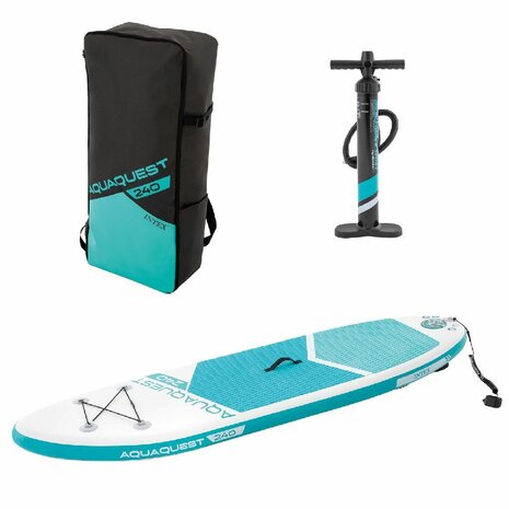 Intex AquaQuest 240 Sup Board 244x76x13 cm Wit/Lichtblauw