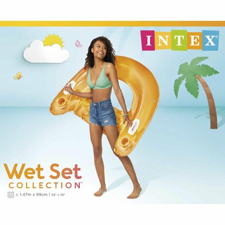 Intex 58859EU Wet Set Collection Sit 'N Float Opblaasbare Drijfstoel Verschillende Kleuren
